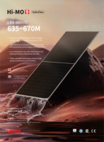 Panneau solaire LONGi Tier 1 Hi-MO 9 HydroClear 660W 670W LR8-66HYD HPBC 2.0 N-Type Mono Bifacial Double Verre Modules PV