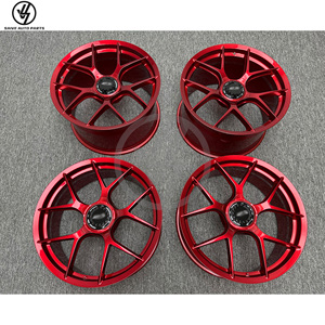 Nuevas Ruedas Monobloque de Aleación de Aluminio Rojo Personalizadas con Bloqueo Central para Carrera 991 de 20-24 Pulgadas - Product Image 6