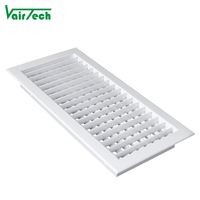Grille d'aération murale carrée moderne en aluminium à double déflection avec lame réglable pour CVC