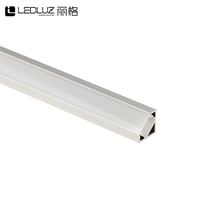 Profilé en aluminium LED d'angle à 45 degrés pour éclairage architectural de meuble mural et bande lumineuse de design intérieur