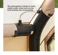Tente Gonflable de Luxe Primaire Quatre Saisons en PVC à Colonnes d'Air, Simple Couche, Une Chambre, Ouverture Rapide Automatique, Portable pour l'Extérieur