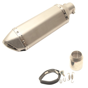 Tubo de Escape Universal para Motocicleta, Silenciador Hexagonal de 51 mm con Aislamiento Térmico, Montaje Trasero para Motocicletas en General - Product Image 1