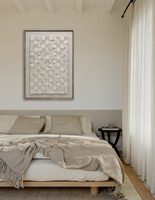 Œuvre d'art géométrique abstraite moderne, décoration murale pour la maison, peinture en relief stéréoscopique 3D faite à la main, peinture décorative minimaliste