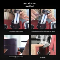 Purificateur d'air de voiture portable en alliage, alimenté par USB, avec éclairage d'ambiance, diffuseur intelligent de parfum et d'aromathérapie pour grille d'aération
