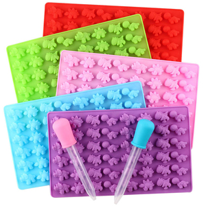 Moule en silicone 48 cavités <span class=keywords><strong>mini</strong></span> dinosaures pour bonbons gélifiés, qualité alimentaire, mignons moules à chocolat et bonbons en forme de dinosaures, vente en gros directe usine - Product Image 3