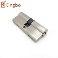 Serrure de porte de sécurité en cuivre massif à double clé, cylindre européen standard, quincaillerie OEM, entraxe 50 mm 60 mm