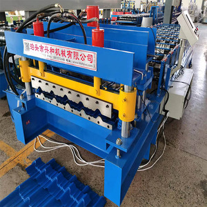 Màu kim loại tấm CuộN tráng men gốm ngói tạo thành máy cho thép lợp tráng men mái ngói máy - Product Image 6