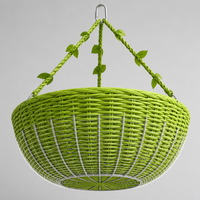 Panier suspendu en forme de nid d'oiseau tissé à la main avec mousqueton, design ouvert, nid d'oiseau à longue queue pour perruche et caturra