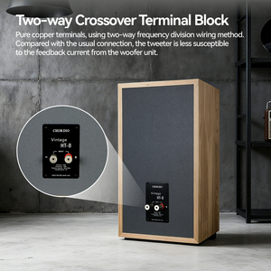 Altavoz de Suelo CHORDIO HT-8 Vintage HiFi, Elegante Altavoz de Madera con Woofer de 8 Pulgadas y Trípode Metálico para Espacios de Vida de Lujo - Product Image 5