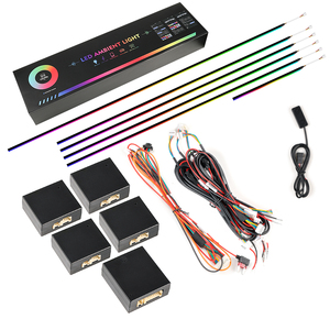 Lumière ambiante de voiture universelle 18 en 1 LED Strip Lights Neon App 12V <span class=keywords><strong>Ambiance</strong></span> Lighting - Product Image 6