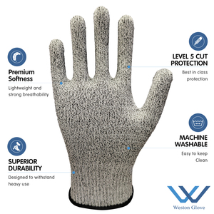Gants de sécurité <span class=keywords><strong>anti</strong></span>-<span class=keywords><strong>coupure</strong></span> légers de niveau 5 Gants de protection pour la <span class=keywords><strong>cuisine</strong></span> écaillage du poisson - Product Image 4