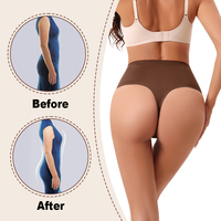 1173 ODM String gainant taille mi-haute sans couture en nylon micro-collé