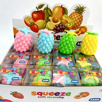Jouet anti-stress en TPR souple en forme de bloc de durian 8*4cm, fait main, simulation de fruit, son craquant, rebond lent