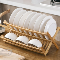 Étagères à vaisselle en bambou, porte-assiettes, porte-couvercles, porte-bols, porte-tasses et planches à découper pour la cuisine