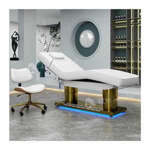 Para cama estética contemporánea de lujo Hochey para Spa Institute 3 motores mesa de masaje de cuero sintético cosmético eléctrico para - Product Image 2