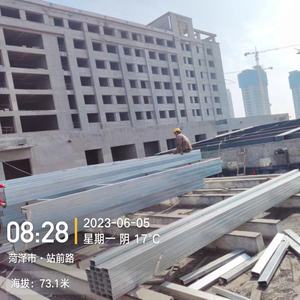 Soporte de diseño de construcción de marco de espacio ligero personalizar Estructura de techo de acero dosel prefabricado marco de espacio gasolinera - Product Image 1