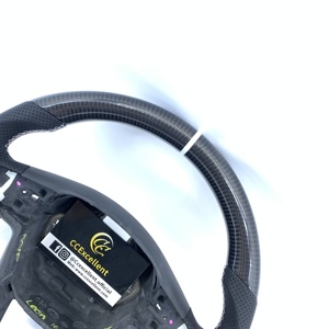 Volante de Cuero y Fibra de Carbono Real Personalizado, Excelente para Seat Leon <span class=keywords><strong>Cupra</strong></span> ST MK3 <span class=keywords><strong>Ibiza</strong></span> Toledo Ateca Arona Alhambra, con Calefacción - Product Image 3
