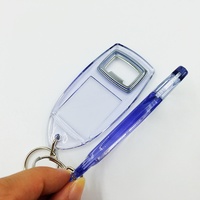 Porte-clés décapsuleur en plastique acrylique transparent personnalisé, outil de bar portable, cadeau promotionnel pour restaurant et pub