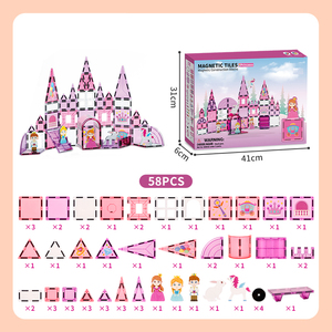 Nuevo Estilo, Coloridos, Bloques de Construcción 3D DIY, 58 Piezas, Juguetes de Castillo de <span class=keywords><strong>Princesa</strong></span>, Bloques de Construcción para Niños - Product Image 2