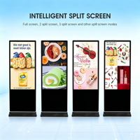 AWSTOUCH Kiosque interactif LCD sur pied pour intérieur, écran tactile, lecteur publicitaire, signalisation numérique, 32-85 pouces