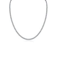 Collier en argent sterling 925, chaîne serpent, style luxueux unisexe, pendentif en zircon avec placage, cadeau d'anniversaire tendance, bijoux pour homme