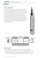Capteur de couleur en ligne CHR-200, absorption spectrale 0-500 Hazen, RS485 Modbus, IP68, surveillance de l'eau potable, des piscines et des eaux usées