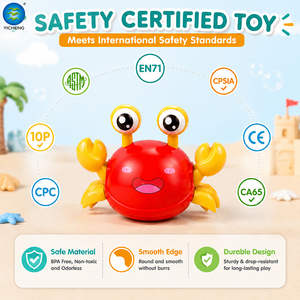Jouet Crabe Interactif à Pousser et à Marcher avec Yeux Pop-up - Adorable Jouet Sensoriel <span class=keywords><strong>pour</strong></span> Tout-petits - Cadeau d'Anniversaire <span class=keywords><strong>pour</strong></span> Enfants - Product Image 4