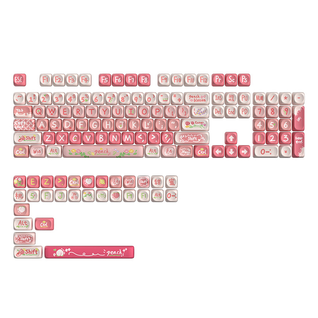 DIY M-O-A Profile Keycaps Set Mechanical Keyboard Dye Sublimation PBT Profile Keycaps