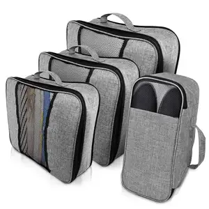 Compression Packing Cubes Travel bag Luggage Organizer Set Packs storage bag More in Less Space