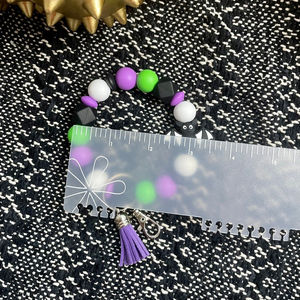 LLavero de pulsera de silicona para hombre, pulsera personalizada de murciélago, Oogie Boogie, Halloween - Product Image 2