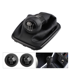 Vw Car Gear <b>Shift</b> <b>Knob</b> 5 6 Speed Black Leather Cover Ergonomic Design For Golf 4 Bora Jetta Mk4 Gti - Product Image 5