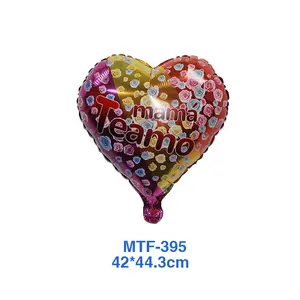 تصنيع 18 بوصة على شكل قلب البالونات ماما سلسلة الهليوم أو الهواء الأرجواني كلمة بالون احباط الجملة
