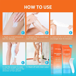 <span class=keywords><strong>Crema</strong></span> <span class=keywords><strong>Depilatoria</strong></span> Sin Dolor de 5 Minutos con Fórmula Herbal Sin Irritación para Mujeres con Piel Sensible, Área del Bikini, Piernas y Brazos - Product Image 6