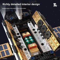 Serie de Exploración Espacial, Estación Espacial Tianshu, Bloques de Construcción de Partículas Pequeñas, Rompecabezas, Modelo Ensamblado, Juguete Electrónico para Niños