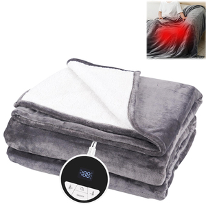 Manta Eléctrica Térmica para Cama, de Franela Suave y Sherpa, Calentamiento Rápido, Protección Contra Sobrecalentamiento, Apagado Automático, para Hogar y Oficina - Product Image 1