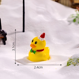 Christmas Mini Plastic Duck Light <strong>Keychain</strong> Cute Cartoon Yellow Duck Holiday Decoration Small Tabletop Ornament for Party - Product Image 6