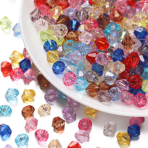 Perles acryliques multicolores facettées 6 mm pour la création de bijoux, kit de bricolage, accessoires de perles en vrac - Product Image 1