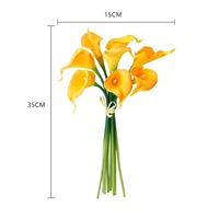 Bouquet de mariée beauté PU blanc vraie touche fleur artificielle Mini Calla Lily pour la décoration de jardin à la maison