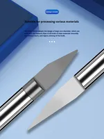 Pisau Ukir Tiga Alur untuk Batu Marmer Aluminium Tembaga 6mm Double-flute TiCN-coated Tungsten Steel Alloy End Mill Made