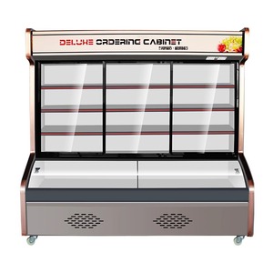Refrigerador Comercial de Doble Temperatura con Puerta Abierta y Pantalla LED de Vidrio para Bebidas en Supermercados - Equipo de Refrigeración - Product Image 1