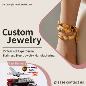 Изготовленные на заказ ювелирные изделия с покрытием из 18-каратного золота PVD, OEM/ODM, из нержавеющей стали, модные, не тускнеющие, водонепроницаемые, стильные украшения - Product Image 1