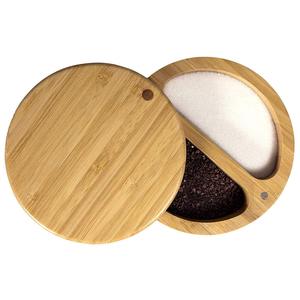 Bamboo Spice <b>Jar</b> With Lid Cylindrical Wooden <b>Storage</b> Container <b>For</b> Solid Seasonings <b>Kitchen</b> Condiment Holder - Product Image 4