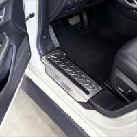 Plaques de protection de seuil de porte finition platine pour Suzuki Jimny 2018+ 5 portes, accessoires intérieurs de voiture en acier inoxydable