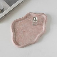 미니멀리스트 이탈리아 천연 대리석 트레이 보석 접시 식탁 웨딩 라마단 소형 트래버틴 스톤 트레이