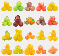 Bonbons gélifiés pelables, 20 saveurs de fruits, halal, sucrés, avec vrais jus, collation pour fêtes, vente en gros, boîte de 80g en forme de boule