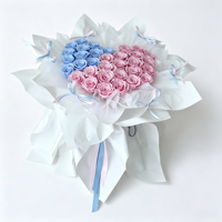 Blauw Roze Tweekleurig Ge conserveerd Rozenboeket Op Maat Gemaakt Eeuwige Roos Valentijnsdag Cadeau Echt Eeuwigdurend Bloemenboeket voor Jubileum