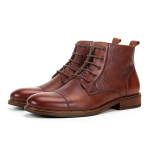 New British Custom Style Extra Large Size Men's Martin <b>Boots</b> Winter Genuine Leather Dress <b>Boots</b> for Men - Product Image 2