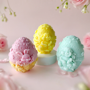 Moule à <span class=keywords><strong>bougie</strong></span> en relief pour oreilles de lapin, motif de dessin animé, diffuseur d'aromathérapie, décoration en pierre, DIY - Product Image 5