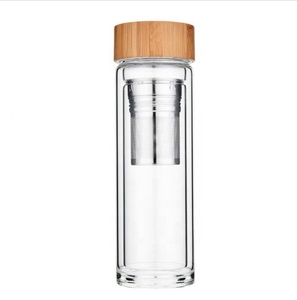 Amazon top seller 2019 double thé inoxydable et double paroi bouteille en verre pour boire du thé - Product Image 5