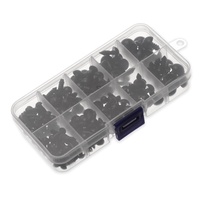 100 pièces poupée plastique yeux de sécurité avec boîte de rangement accessoires DIY Animal marionnette poupées oeil noir artisanat boule oculaire avec rondelles